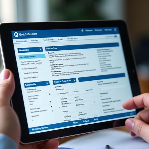 لقطة شاشة لبوابة معلومات حكومية رقمية